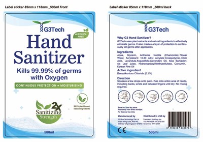 500 mL Label (500ml Hand Sanitizer Label)